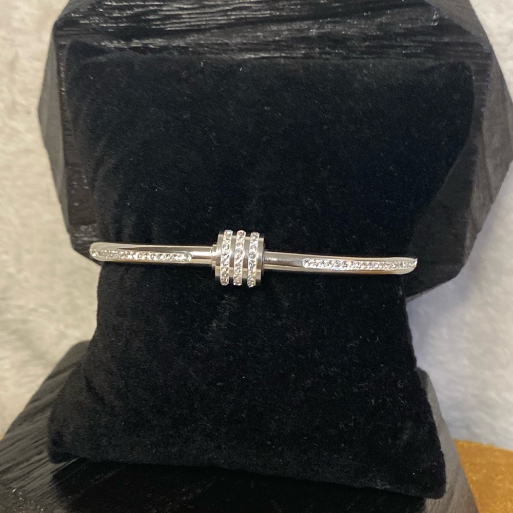 *NEW* Titanium Steel Rhinestone Bangle Bracelet